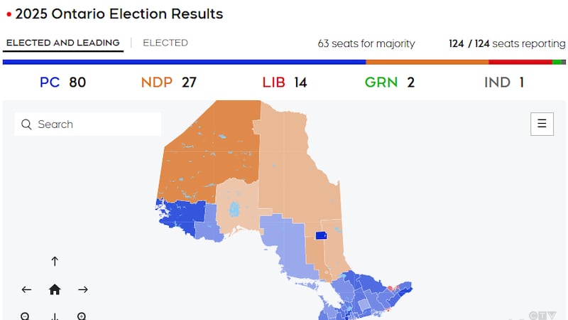 Ontario election results: Look up the results in your riding