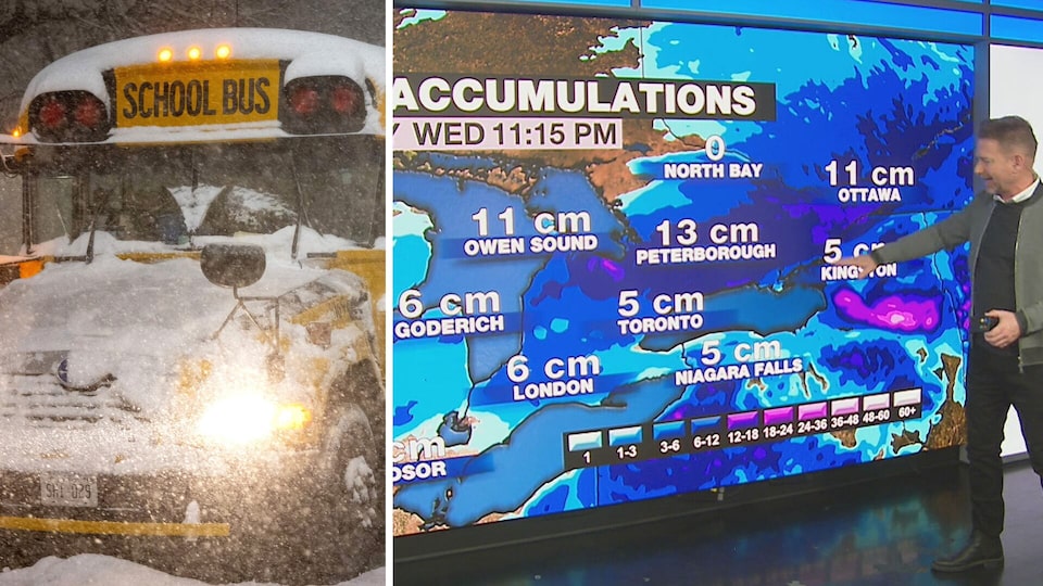 Here’s a look at school bus cancellations and weather conditions across the GTA