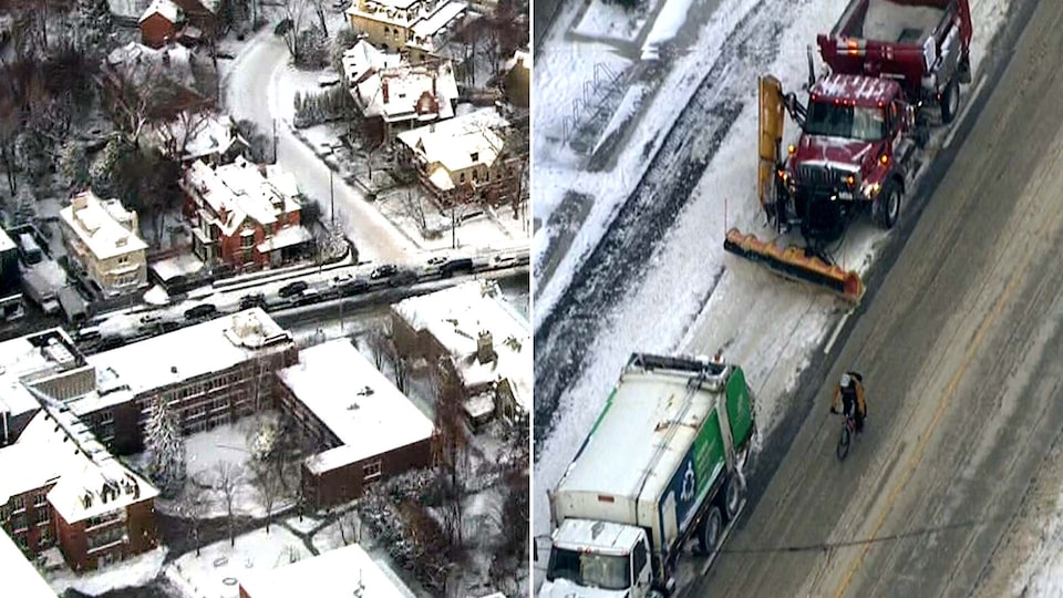 CP24 chopper shows what Toronto looks like on the morning after the snowstorm